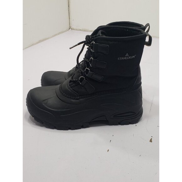 STAHEEKUM Men’s Insulated Lace Up Winter Snow Boot Black Size US 8 3M Thinsulate - Picture 4 of 7